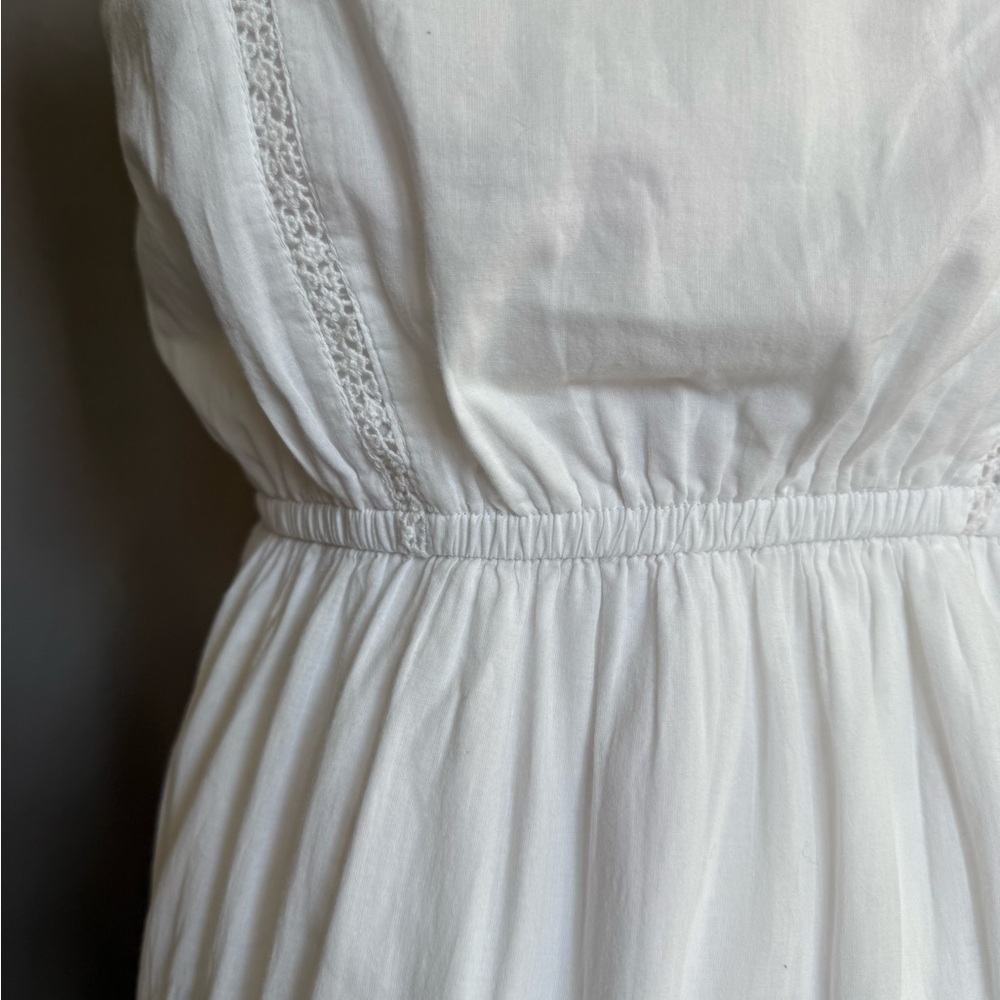 JOIE 100% Cotton Sleeveless Tiered Embroidered Long Length Midi Dress - S/M - Picture 12 of 14